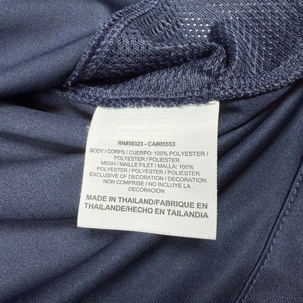 Nike‎ FC Barcelona 2014-15 Training Jersey Men M Navy Teal Catalan Sleeve GUC